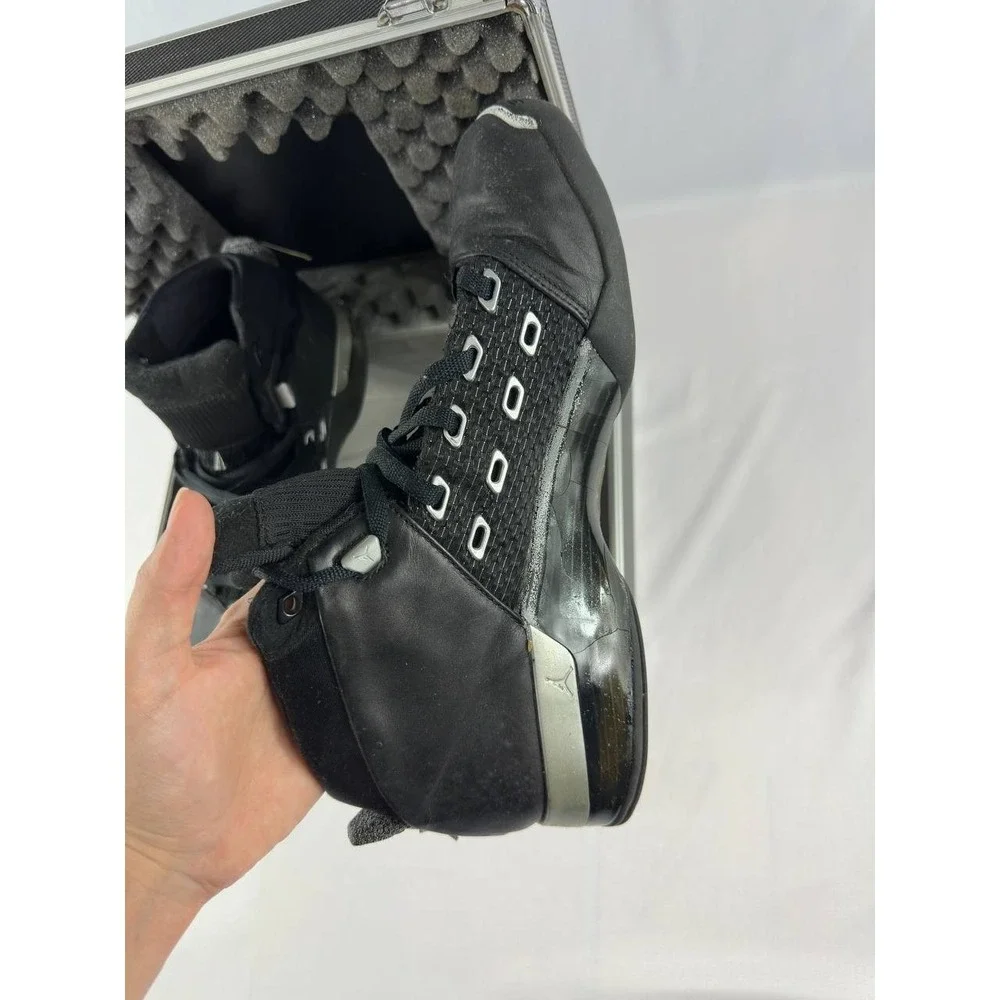 Nike Air Jordan 17 OG 'Black Metallic Silver' 2002 Men's 302720-041 Size 12